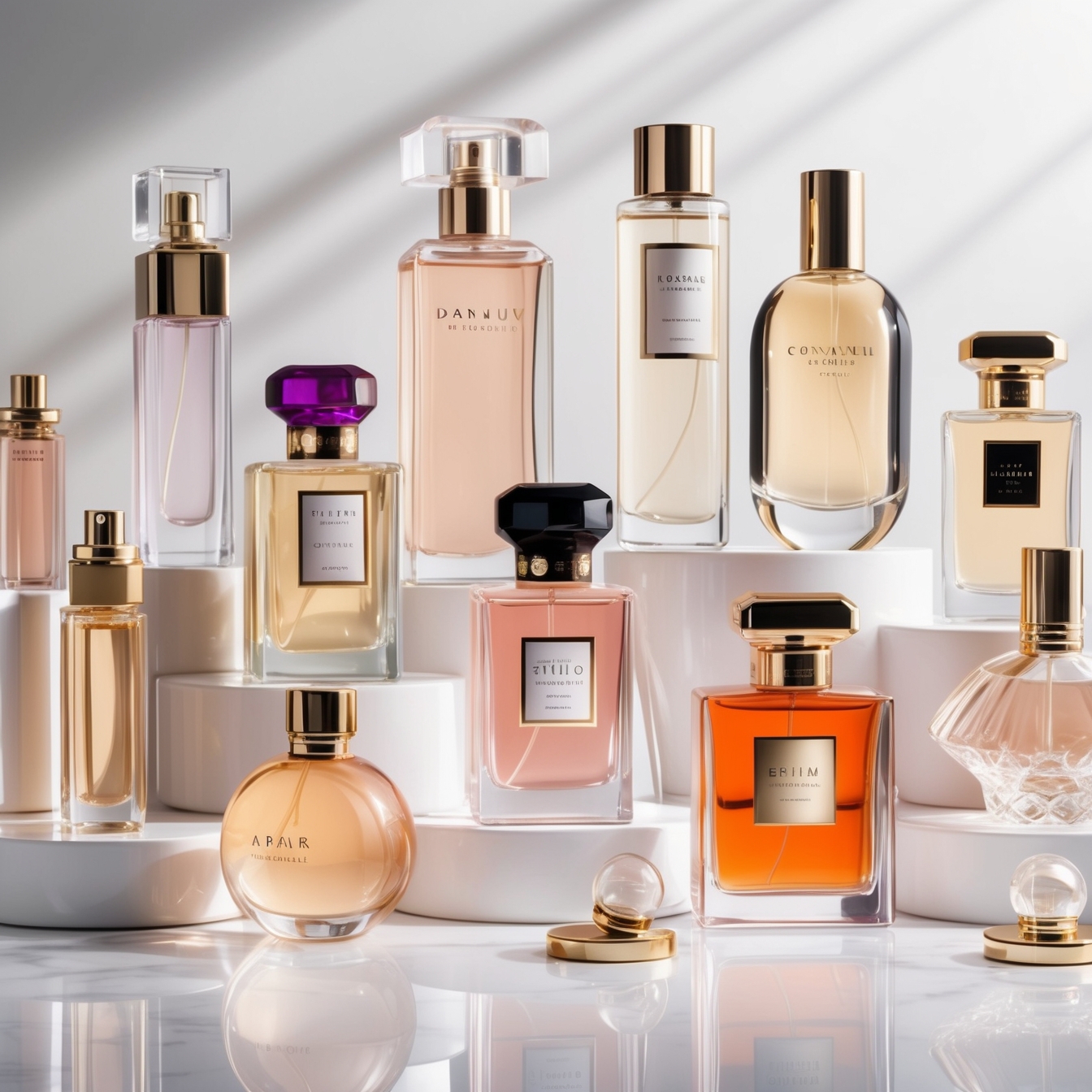 A képen a legjobb női parfümök válogatása található