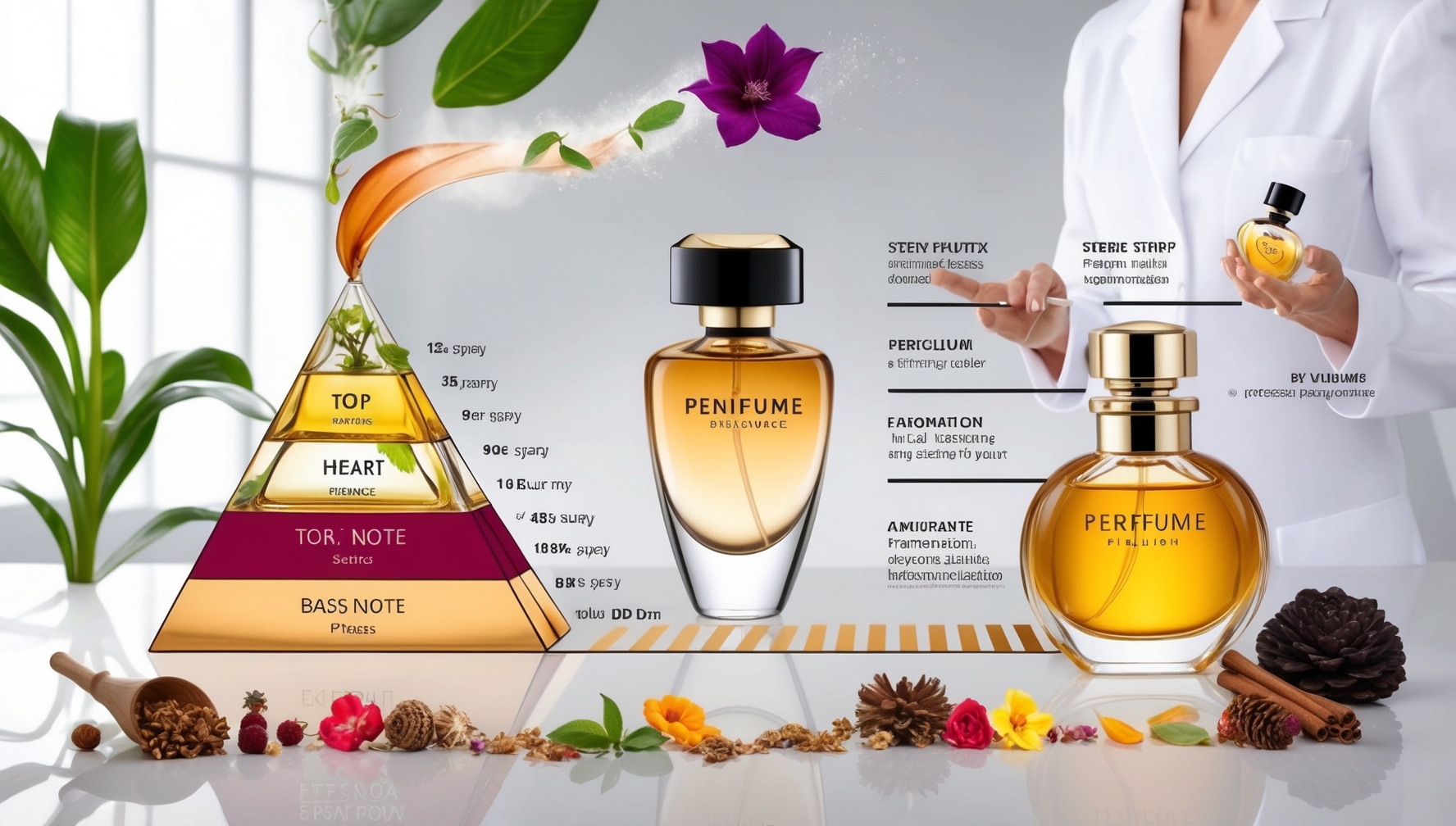 Női parfüm kifejtési fázisok bemutatása
