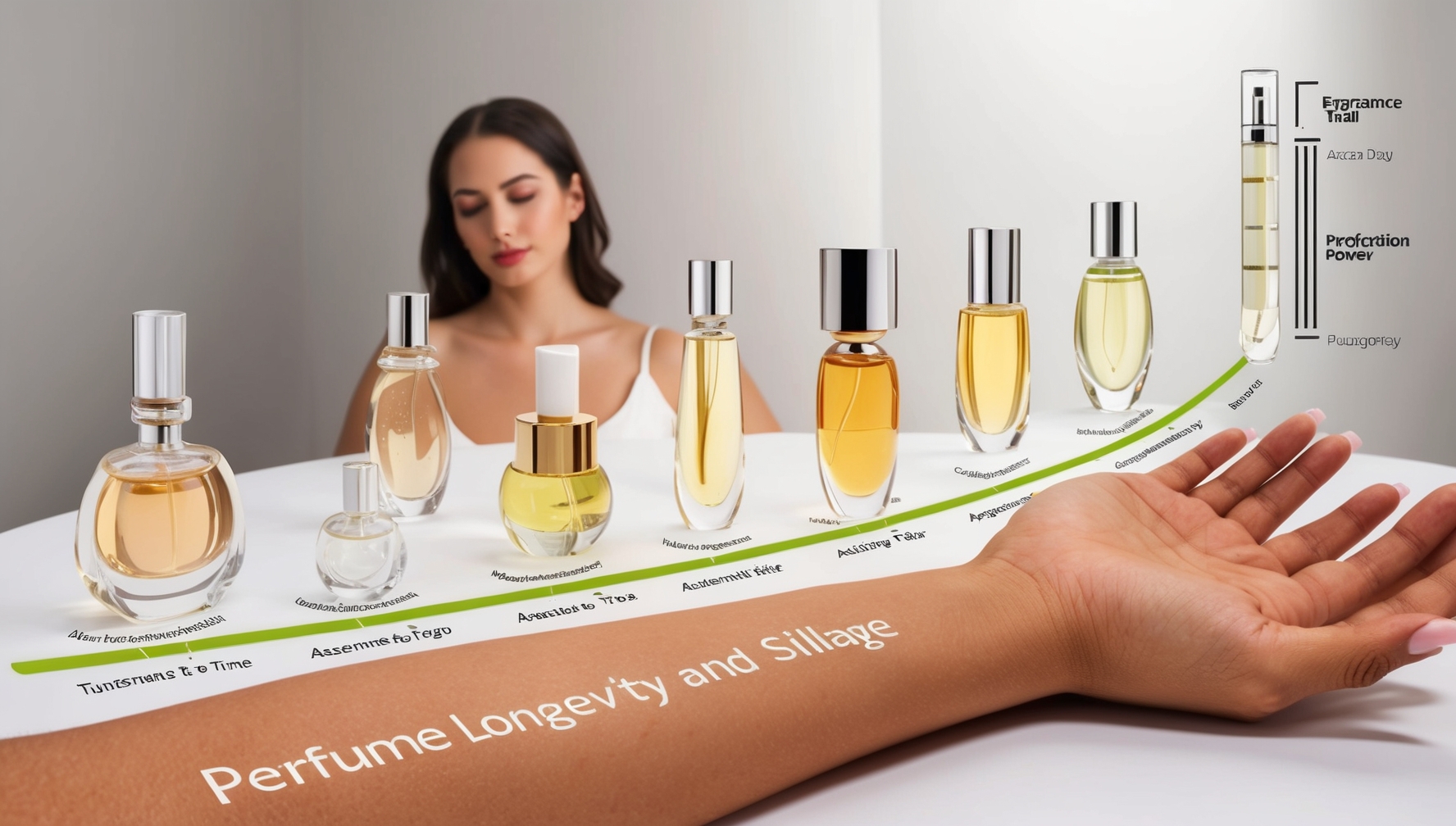 Női parfüm tartósság funkció - időtartam és szilárdság teszt